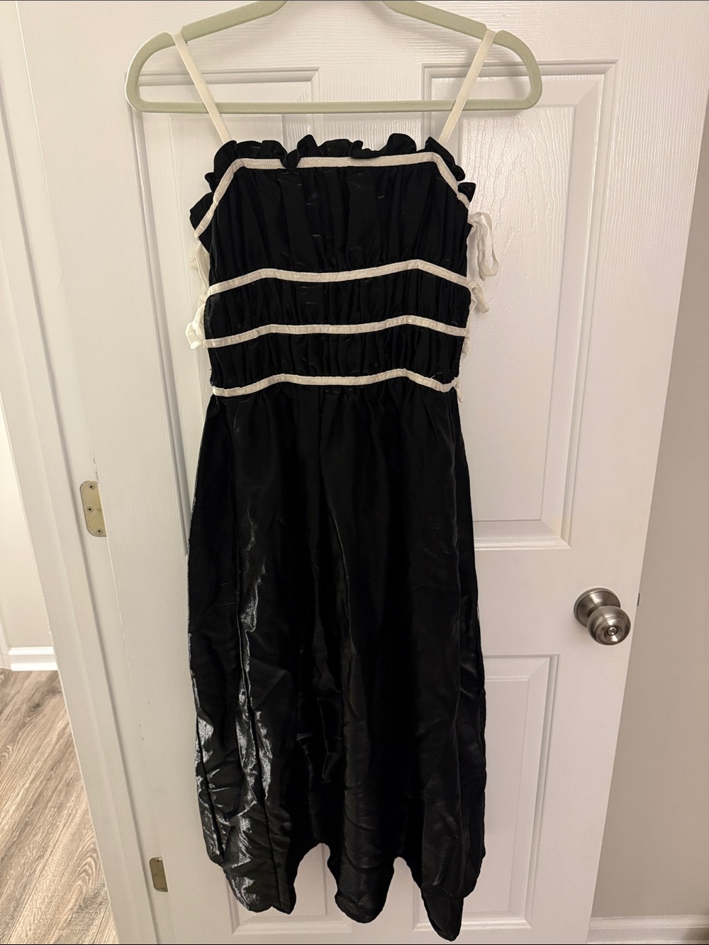 Sofie the Label Black Maxi Dress with White Trim